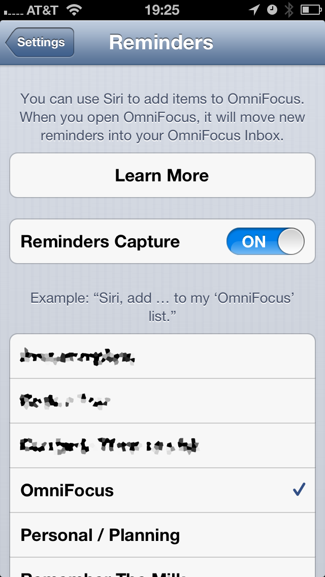OmniFocus Reminders Capture
