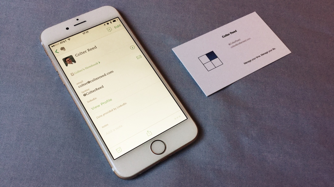 How To Scan Business Cards With Evernote Colter Reed