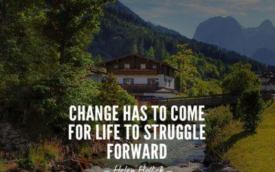 Change has to come for life to struggle forward. —Helen Hollick