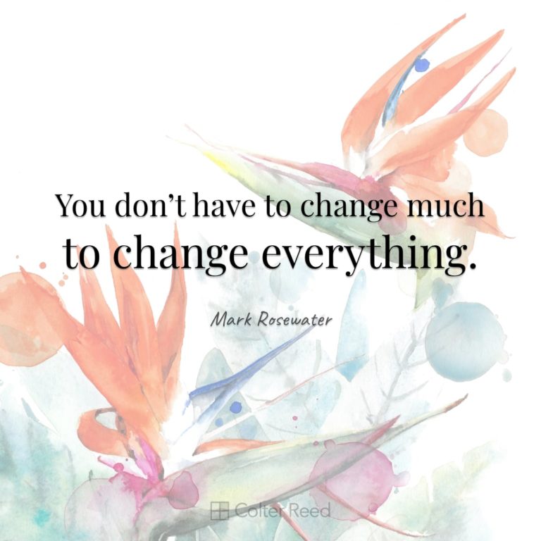 You don’t have to change much to change everything. —Mark Rosewater