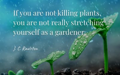 If you are not killing plants, you are not really stretching yourself as a gardener. —J. C. Raulston